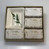 Natural olive oil herbal soaps 'Aroma Quartet 1' with dish