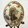"Men of the Vineyard Ostrich Egg" hand painted ostrich egg