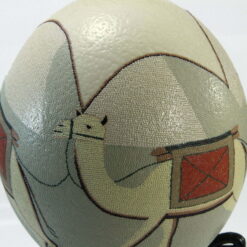 "Camel Caravan" hand painted ostrich egg