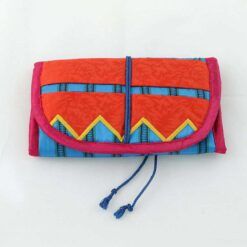 Embroidered hand made make-up or jewellery bag