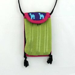 Embroidered mobile phone sac