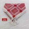 Red and White Keffiyeh - with Badiyah Style handmade tassels