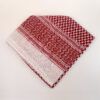 Red and White Plain Kufiyyeh (Shmagh) Hatta