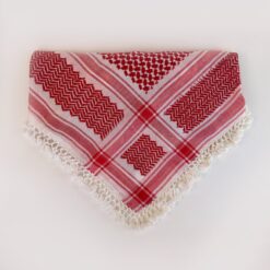 Red and White Kufiyyeh(Shmagh) | Hatta | Crochet with Hadab