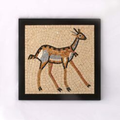 "Deer" Framed Mosaic 20x20cm (8"x8")